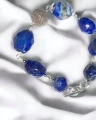 Bransoletka - lapis lazuli, srebro, kamienie naturalne_artmotyw
