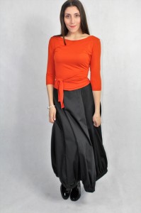 Czarna szeroka spódnica  - Lili 