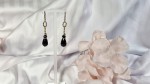 Krople onyksu w kolczykach - Nocturn