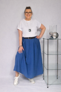 Niebieska spódnica z bawełny - Latifa 