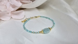 Seledynowa bransoletka z amazonitów - Bryza